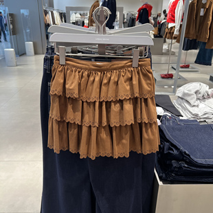 UR国内代购2025冬季女装琥珀流光风镂空蛋糕超短款半裙UYU560001