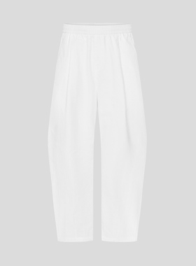 UR国内代购2025秋季男装简约休闲松紧腰超宽松弯刀裤UMF650114