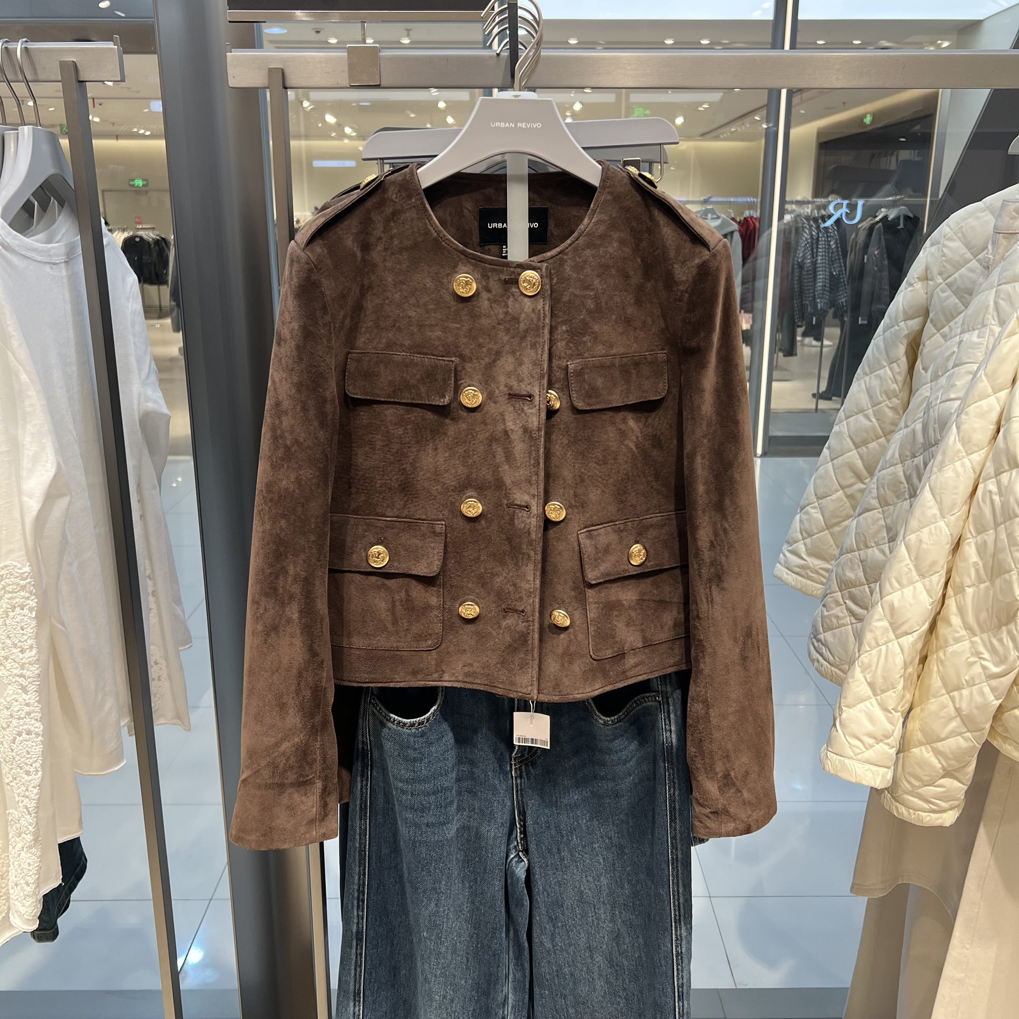 UR国内代购2026春季新款女装休闲时尚短款小香风外套UWH160004,女装/女士精品,短外套,淘宝优惠券,粉丝福利购,淘宝优惠卷