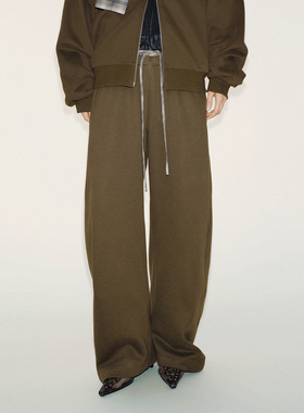 UR国内代购2026春季女装休闲复古拼接格纹系带弯刀裤UWH660004