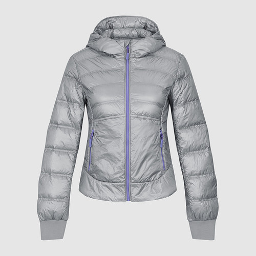 UR国内代购2025冬季女时尚撞色未来感绗缝拉链羽绒外套UYL150051