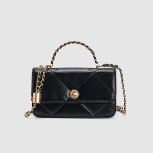 UR国内代购 女士菱格链条锁扣翻盖手提斜挎包UAWB60013 2025冬季