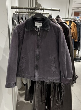 UR国内代购2026春季男装复古休闲百搭潮流做旧翻领外套UUV160005