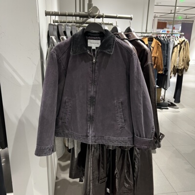 UR国内代购2026春季男装复古休闲百搭潮流做旧翻领外套UUV160005