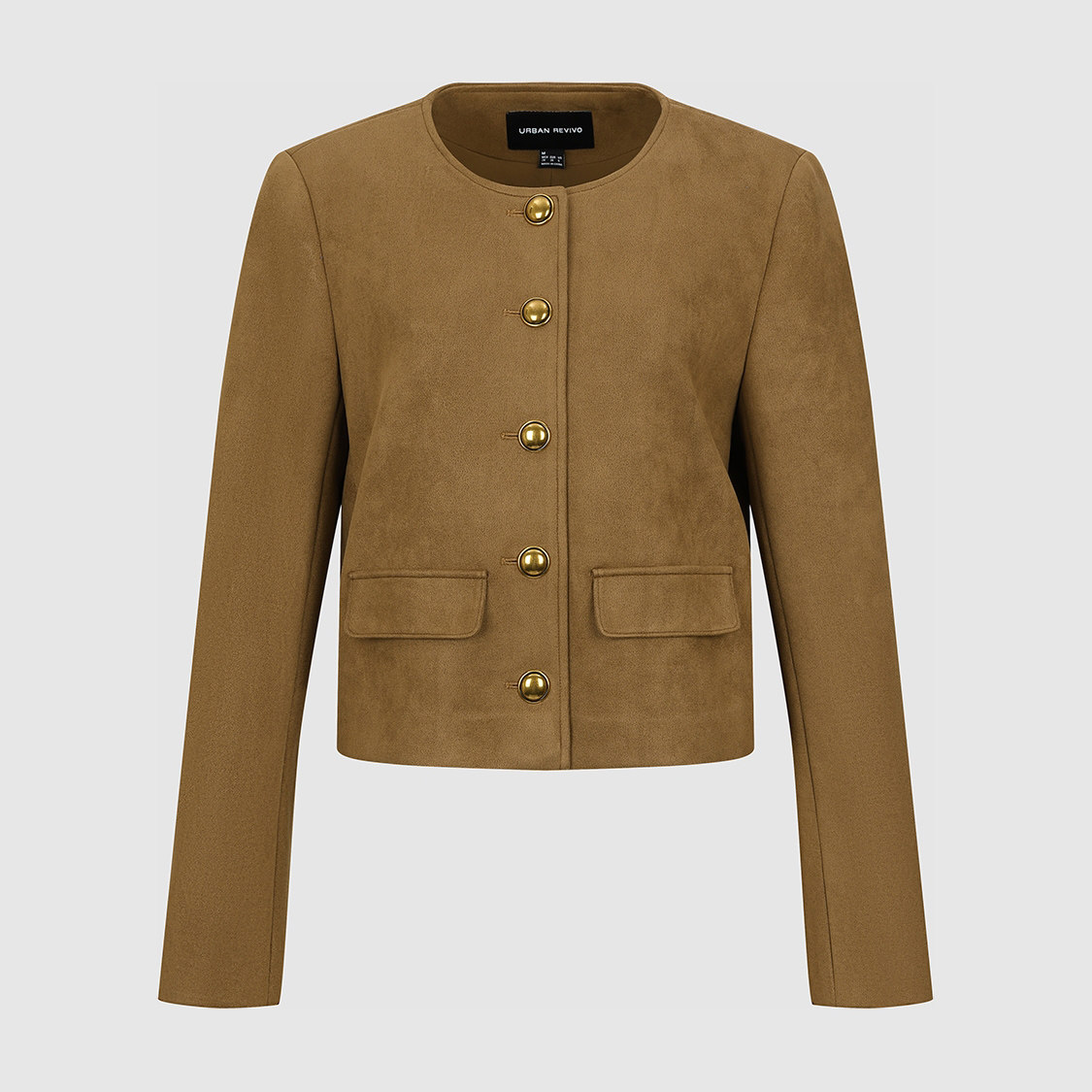 UR国内代购2025冬季女装气质简约绒面单排扣短款外套UWM160009,女装/女士精品,短外套,淘宝优惠券,粉丝福利购,淘宝优惠卷