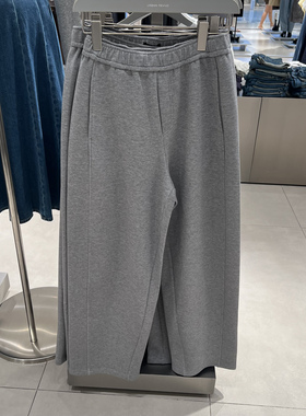 UR国内代购2025秋季女装时尚慵懒休闲简约松紧腰弯刀裤UWU650023