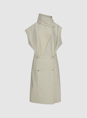 UR国内代购2025秋季女装时尚简约气质双排扣无袖连衣裙ULU750005