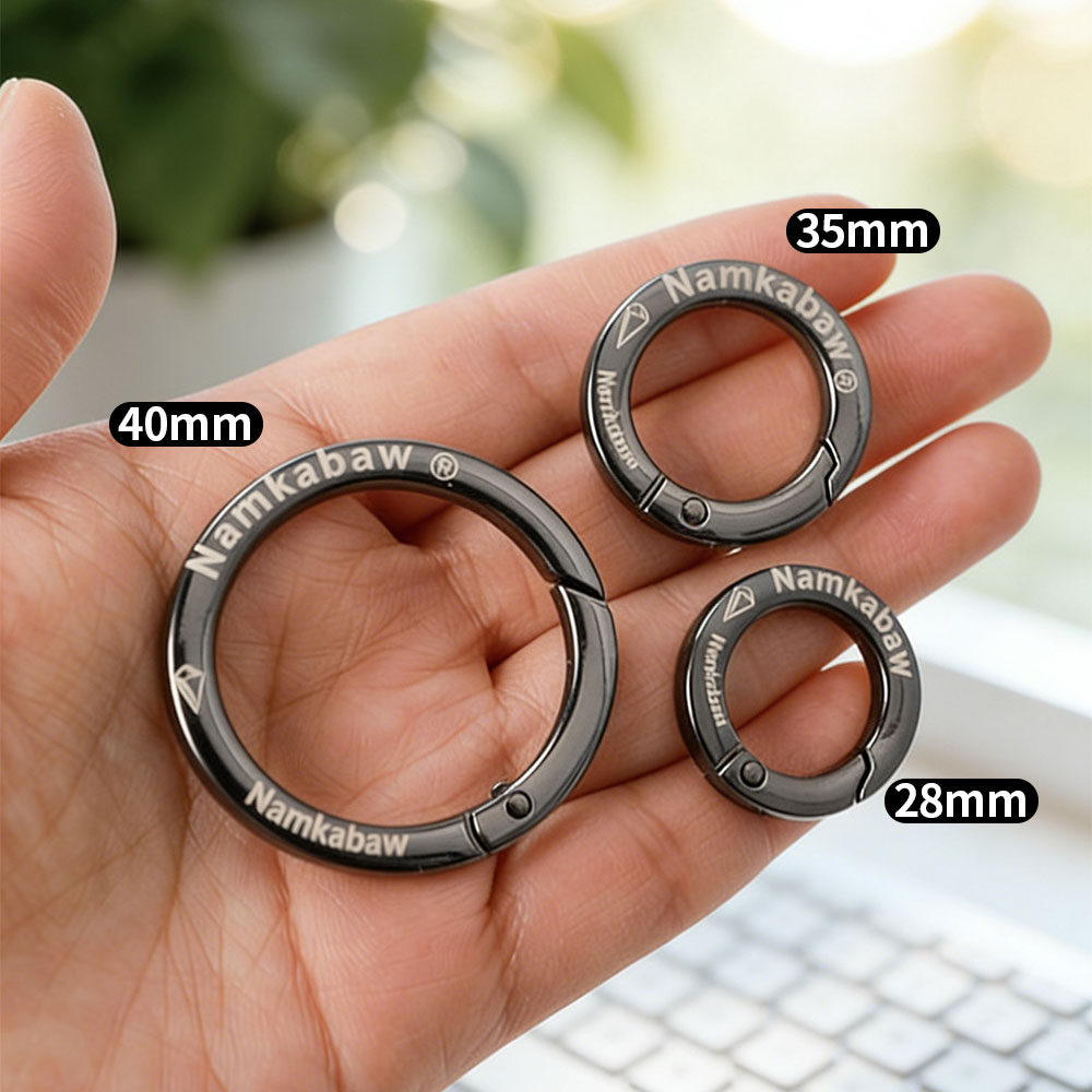 Namkabaw金属圆环扣开口圆形扣弹簧扣钥匙扣包包配件手机diy挂扣