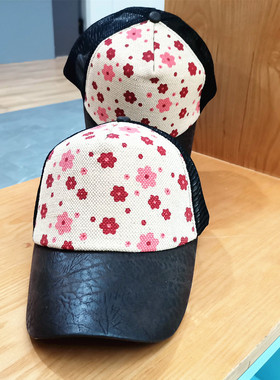 少年花朵休闲风逛街棒球帽新品
