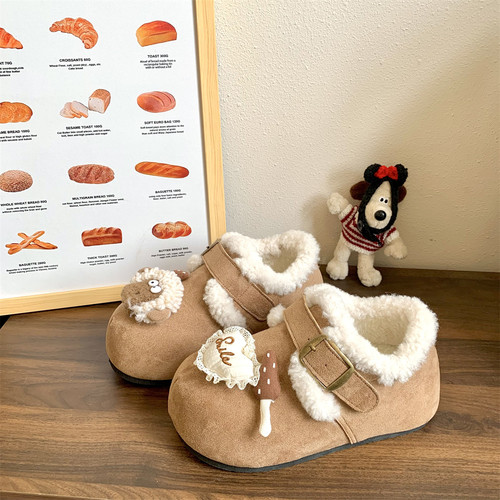 可爱卡通小众时尚休闲百搭棉鞋