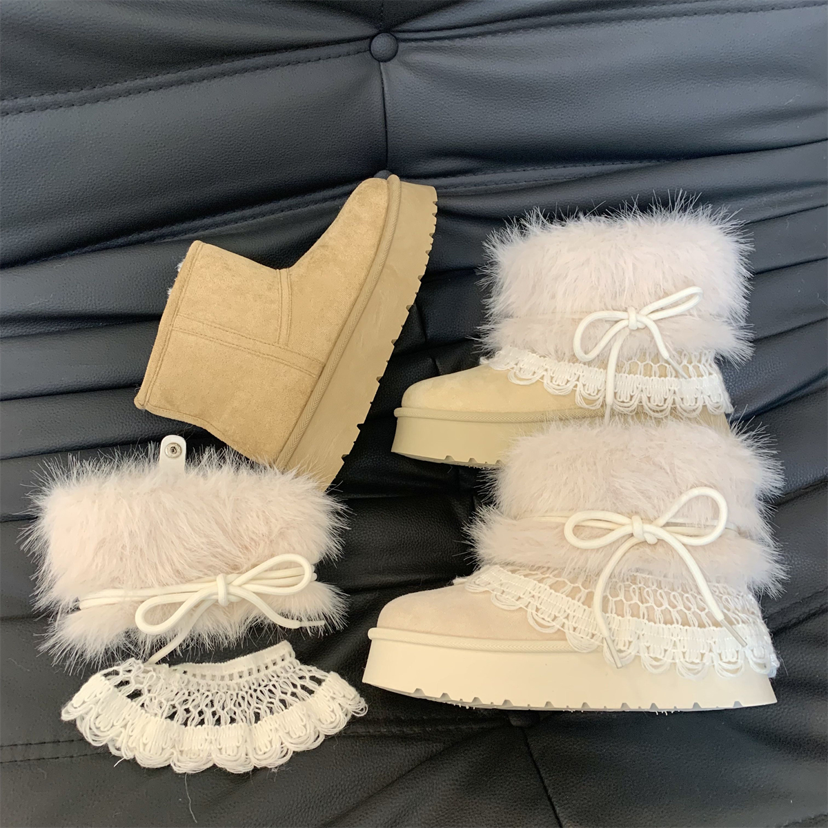 网红时尚ins潮厚底增高雪地靴