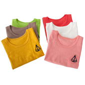 t恤夏季 纯棉婴儿半袖 衣服儿童T恤0 宝宝短袖 3岁男女童上衣纯色