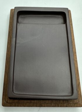 肇庆正宗端砚紫端宋坑T77一指天池砚精品砚台茶盘干泡茶宠一片红