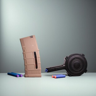 软弹精击PDX弹夹sr16弹鼓slr短弯416 L5金属短直夹精击4代弹鼓