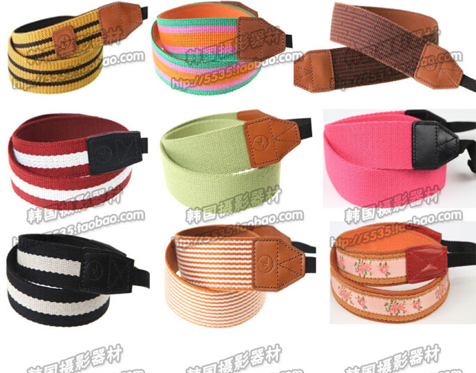 韩国Alice棉质 单反数码相机背带 佳能 微单摄影肩带超cam