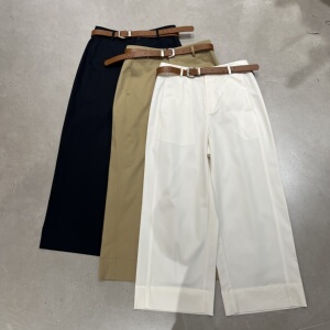 欧货春夏新款轻奢高阶利落显瘦桑蚕丝莫代尔料品质9分直筒休闲裤