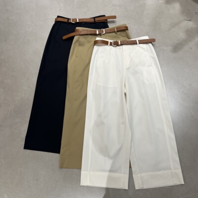 欧货春夏新款轻奢高阶利落显瘦桑蚕丝莫代尔料品质9分直筒休闲裤