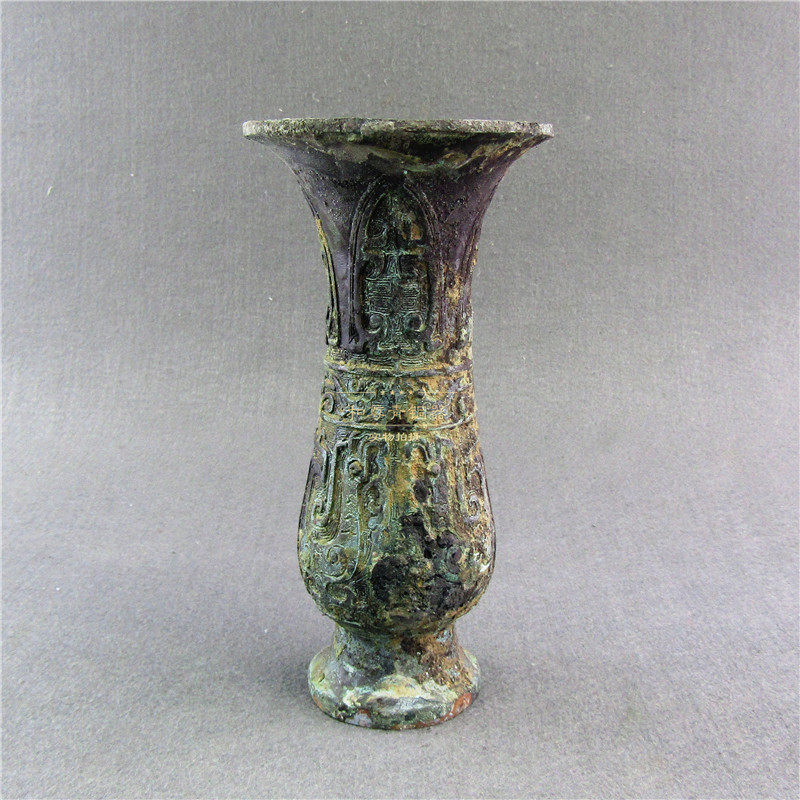 上海青铜觚仿古青铜器酒器收藏艺术品家居摆件礼品博物馆展览用品
