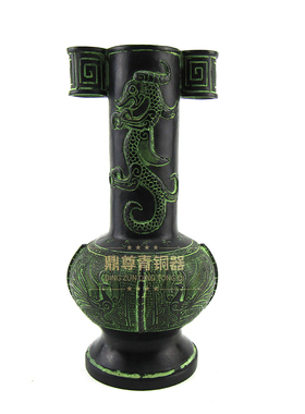 仿古青铜器投壶龙凤壶汉代复古装饰家居摆件投掷花瓶和尊工艺礼品