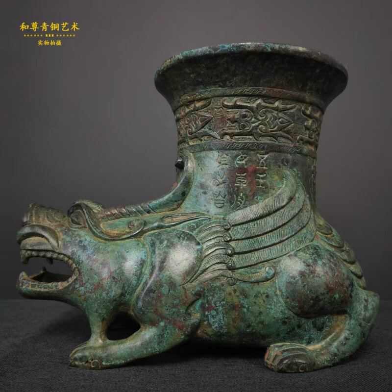 仿古青铜器新款动物尊别墅酒店装修家居摆件艺术品博物馆