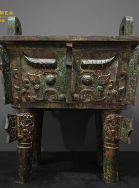 仿古青铜器兽面纹方鼎