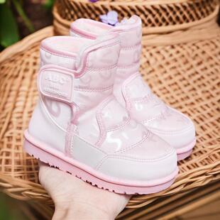 儿童冬季鞋宝宝雪地靴防寒加厚毛绒女童雪地棉防水洋气防滑3到6岁