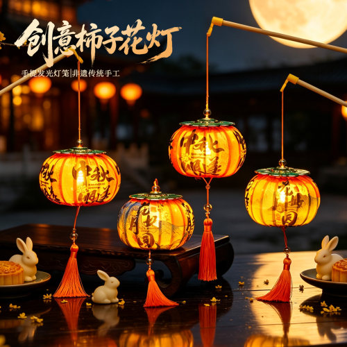 新年元旦树上场景布置装饰挂饰