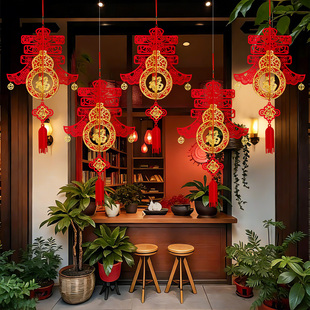 马年春字挂饰2026新款春节入户门贺年灯笼挂件装饰品新年氛围布置