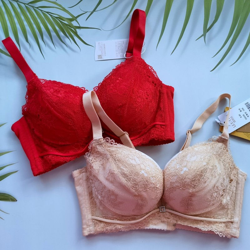 包邮露蒂*59308 软钢圈蕾丝厚杯小胸mm聚拢上托女式文胸abc杯内衣