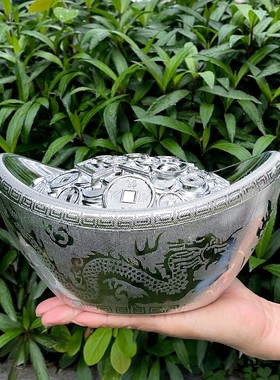 仿真银元宝招财风水金元宝摆件