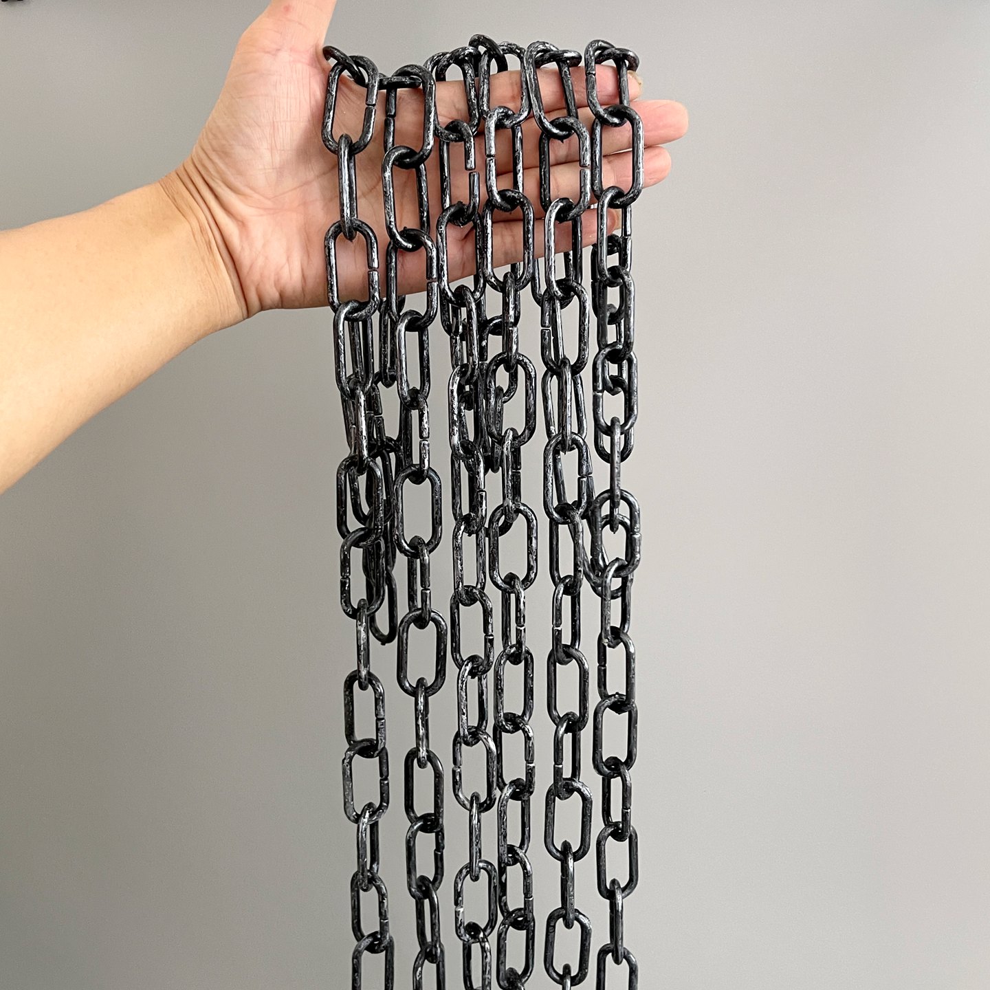 古银仿旧实心塑料铁链中小号鬼屋密室装饰链条视频表演道具锁链新