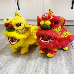 2026马年春节儿童礼物电动跳舞狮子卡通公仔醒狮玩偶岭南特色玩具