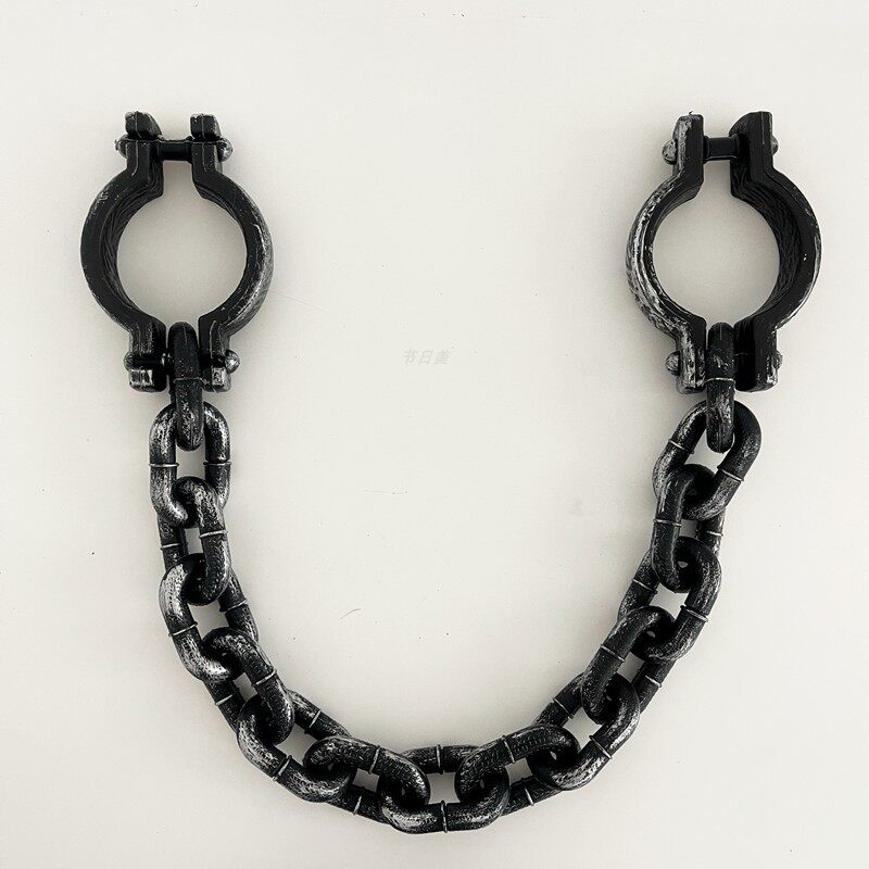 学校单位舞台表演李玉和链铐道具塑料仿真镣铐万圣节囚犯手链脚链