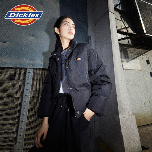 Dickies 25秋冬女式短款防泼水面料宽松工装羽绒服外套 DK0A87CA