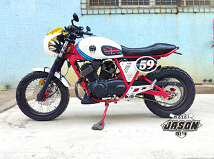 适用于龙嘉V咖250机车复古保险杆 LJ250-V改装国四电喷护杠防摔杠