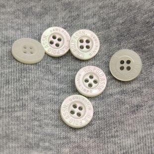 纽扣子圆形男女通用大号POLO衫 高档米色七彩光衬衫 棒球服门襟钮扣