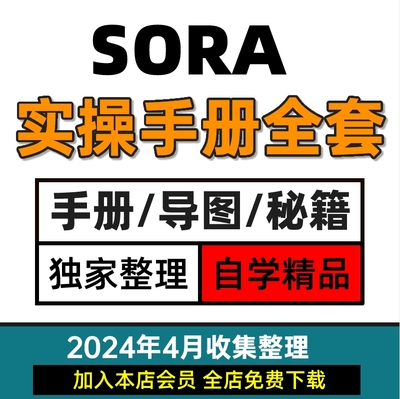 Sora Ai提示词教程技术入门到精通完整版课程资料 AI文字生成视频