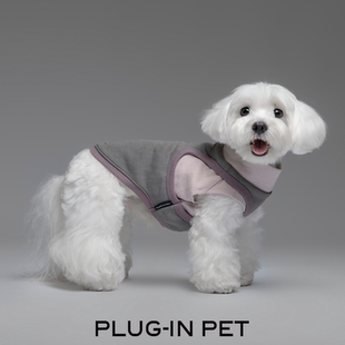 PLUG-IN PET假两件高弹针织无袖卫衣 Petisan