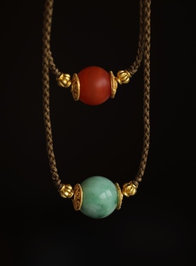 天然保山南红翡翠双层项链也可分开佩戴叠加别的项链也是超美的