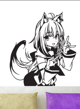 卡通动漫贴纸装饰画平面电竞房间