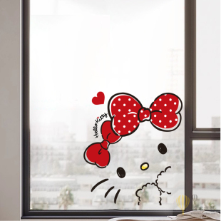 公主儿童房间可爱卡通温馨玻璃窗贴纸女孩卧室静电贴