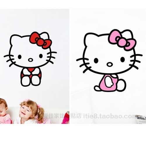 kitty学生宿舍儿童卧室墙贴