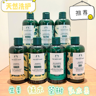 TheBodyShop茶树乳木果香蕉辣木洗发水护发素控油滋润柔顺秀