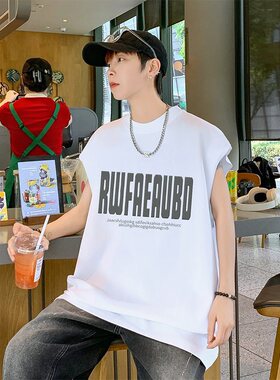 26617港风新款印花背心2026春夏新款男士高品质韩版休闲舒适百搭