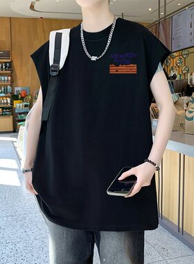 26616港风新款印花背心2026春夏新款男士高品质韩版休闲舒适百搭