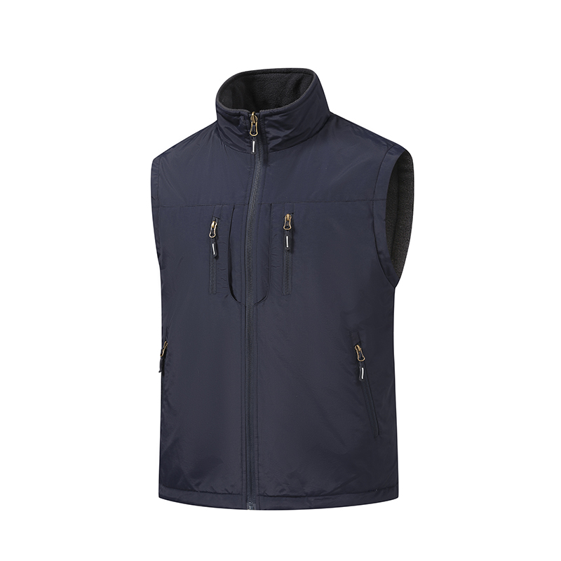 厂家直销秋冬加绒男士户外马甲多口袋马夹休闲工装背心男装无袖外