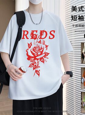 26481新款印花短袖T恤2026春夏新款男士高品质韩版休闲舒适百搭时