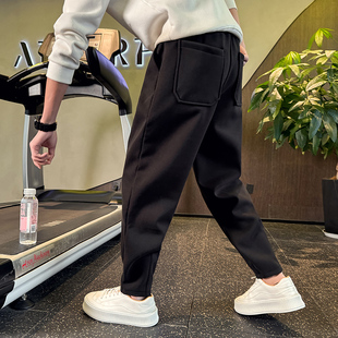 086加绒 绒p68控98 尺码 5XL 涤纶90%氨纶10% 休闲裤