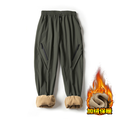 抖音爆款户外三防软壳冲锋裤男 秋冬季加绒裤子2025新款春季工装