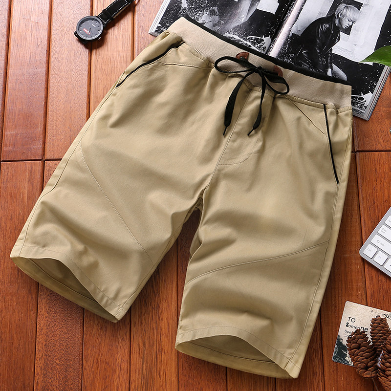 纯棉男士夏季短裤五分裤薄款三分裤53分中裤沙滩裤宽松潮青年学生
